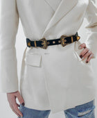 Double Buckle PU Leather Belt - Body By J'ne