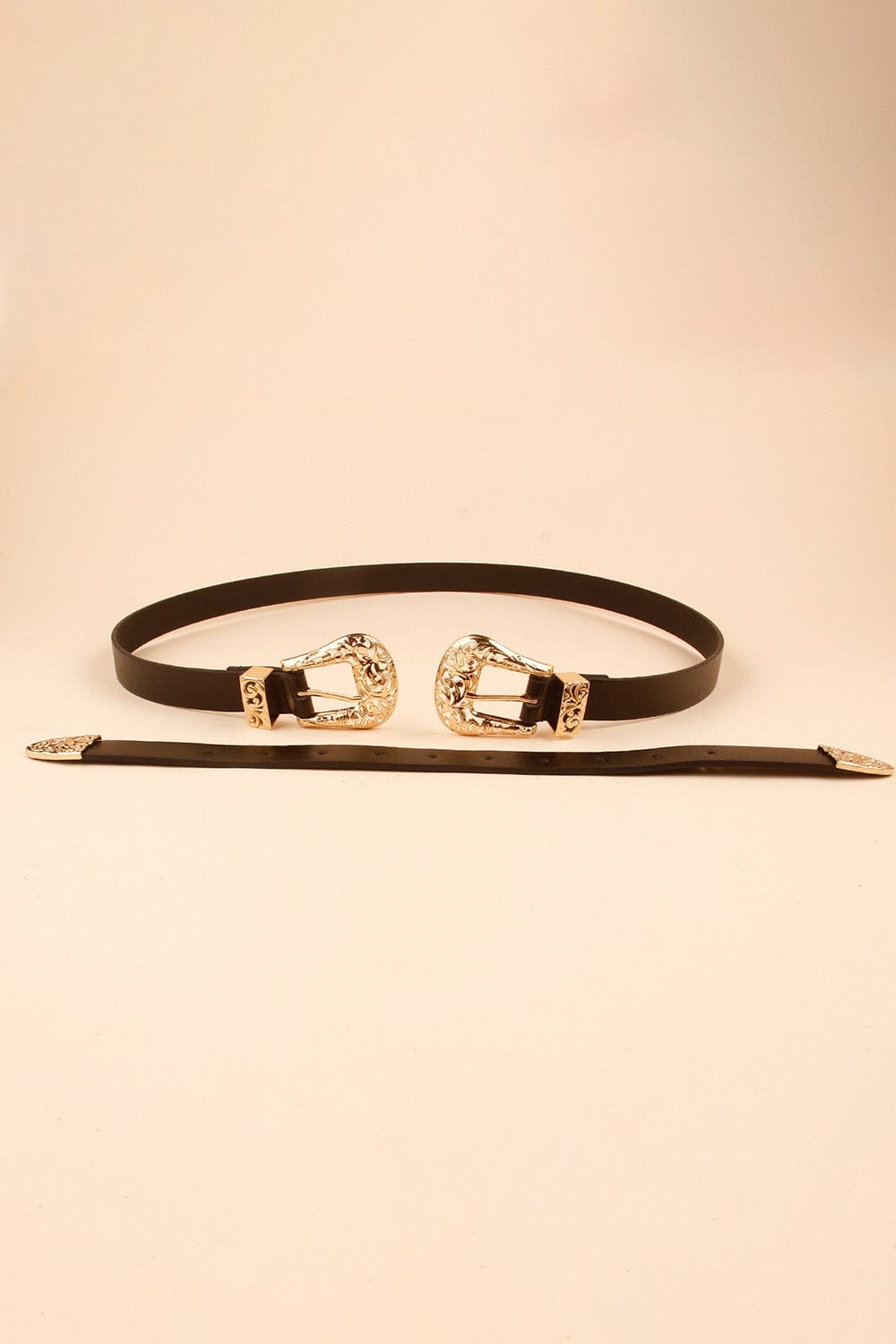 Double Buckle PU Leather Belt - Body By J'ne