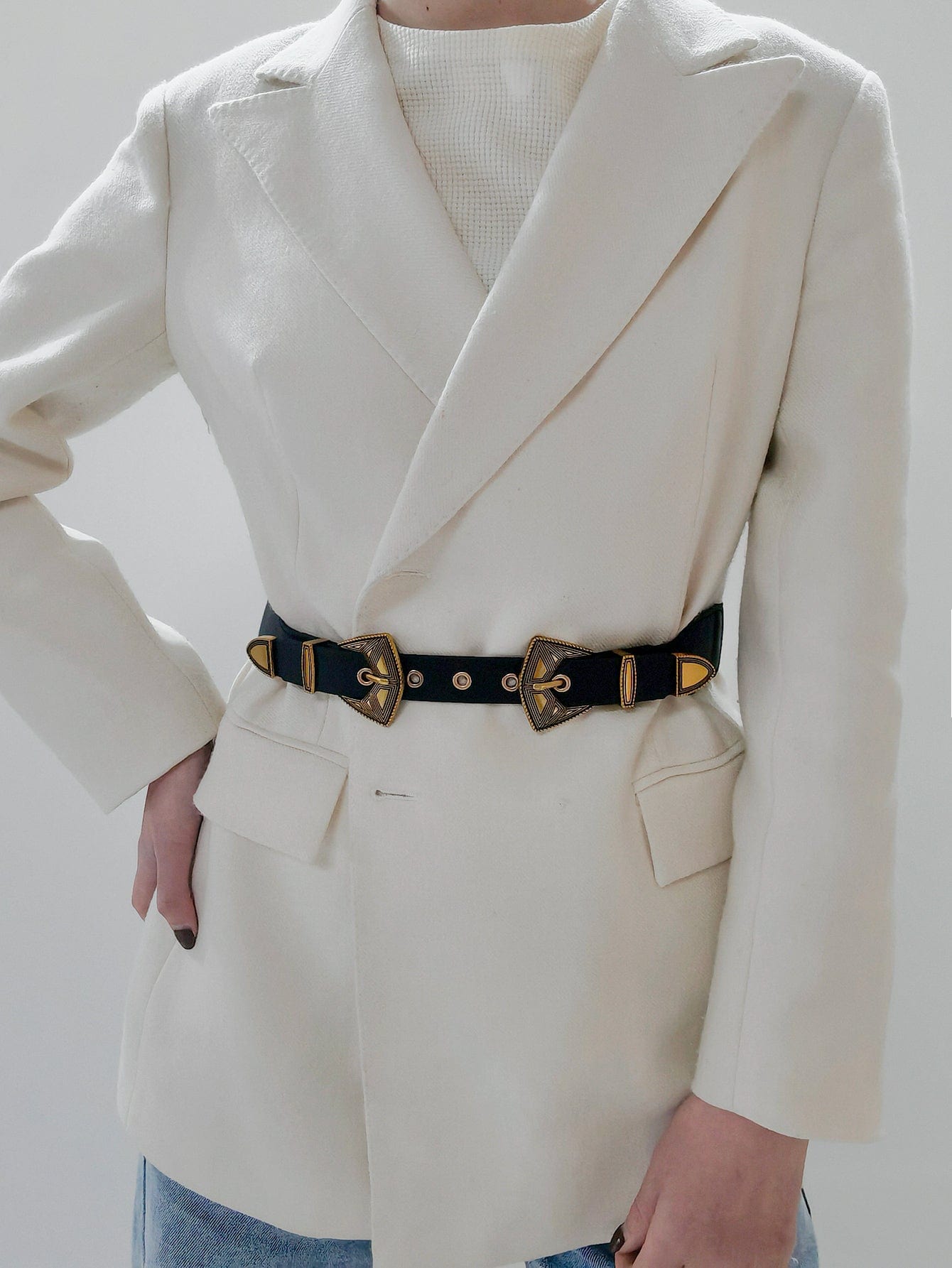 Double Buckle PU Leather Belt - Body By J'ne