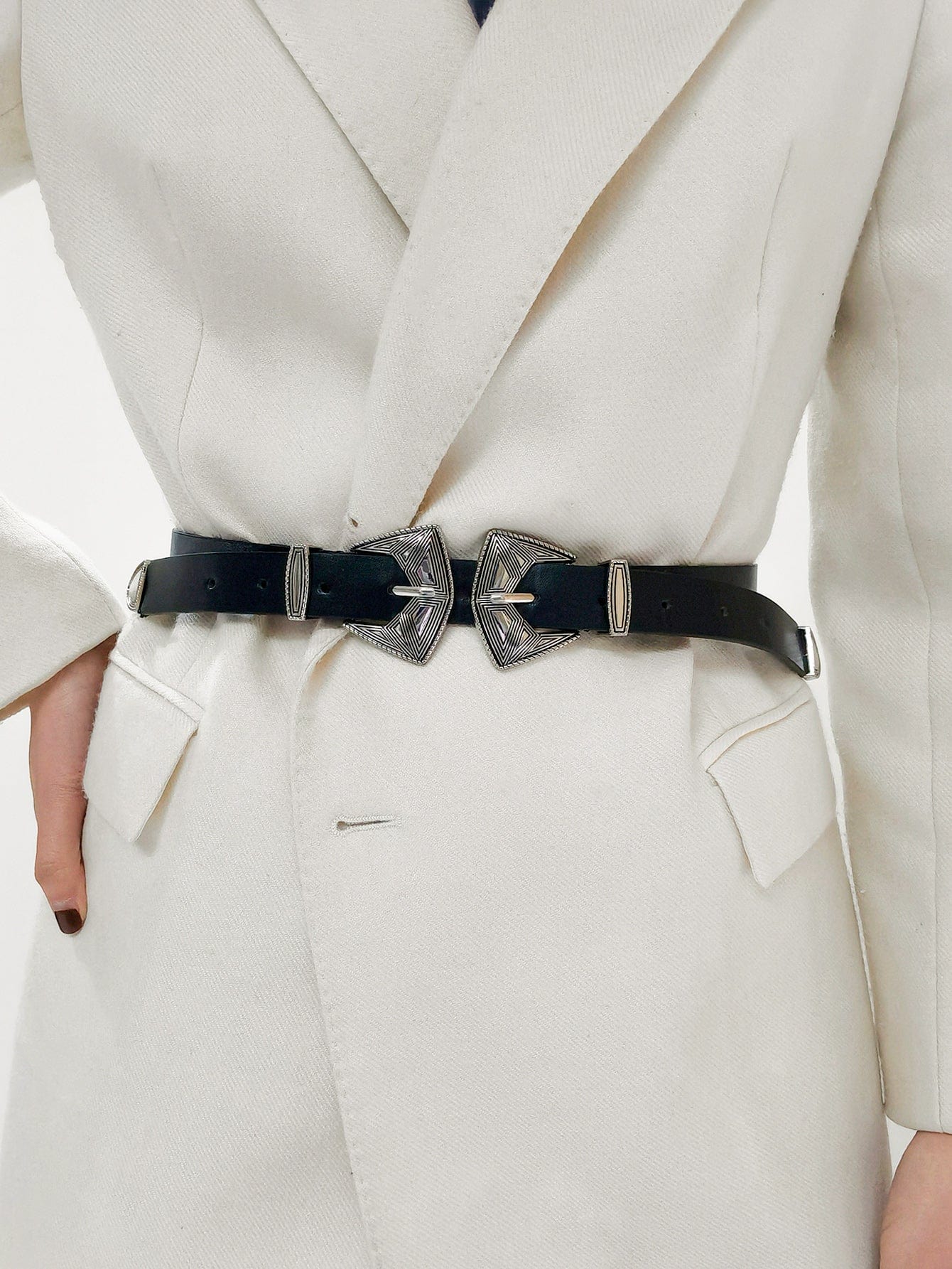 Double Buckle PU Leather Belt - Body By J'ne