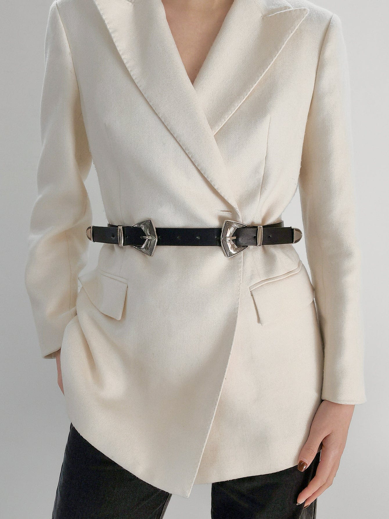 Double Buckle PU Leather Belt - Body By J'ne