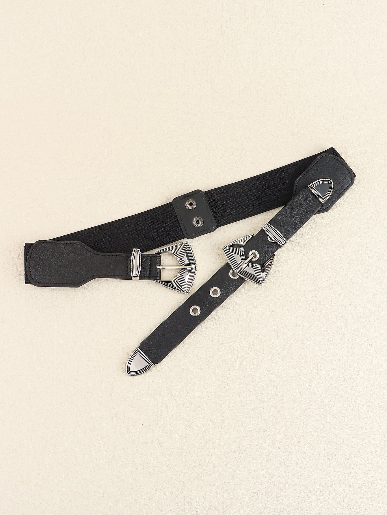 Double Buckle PU Leather Belt - Body By J'ne