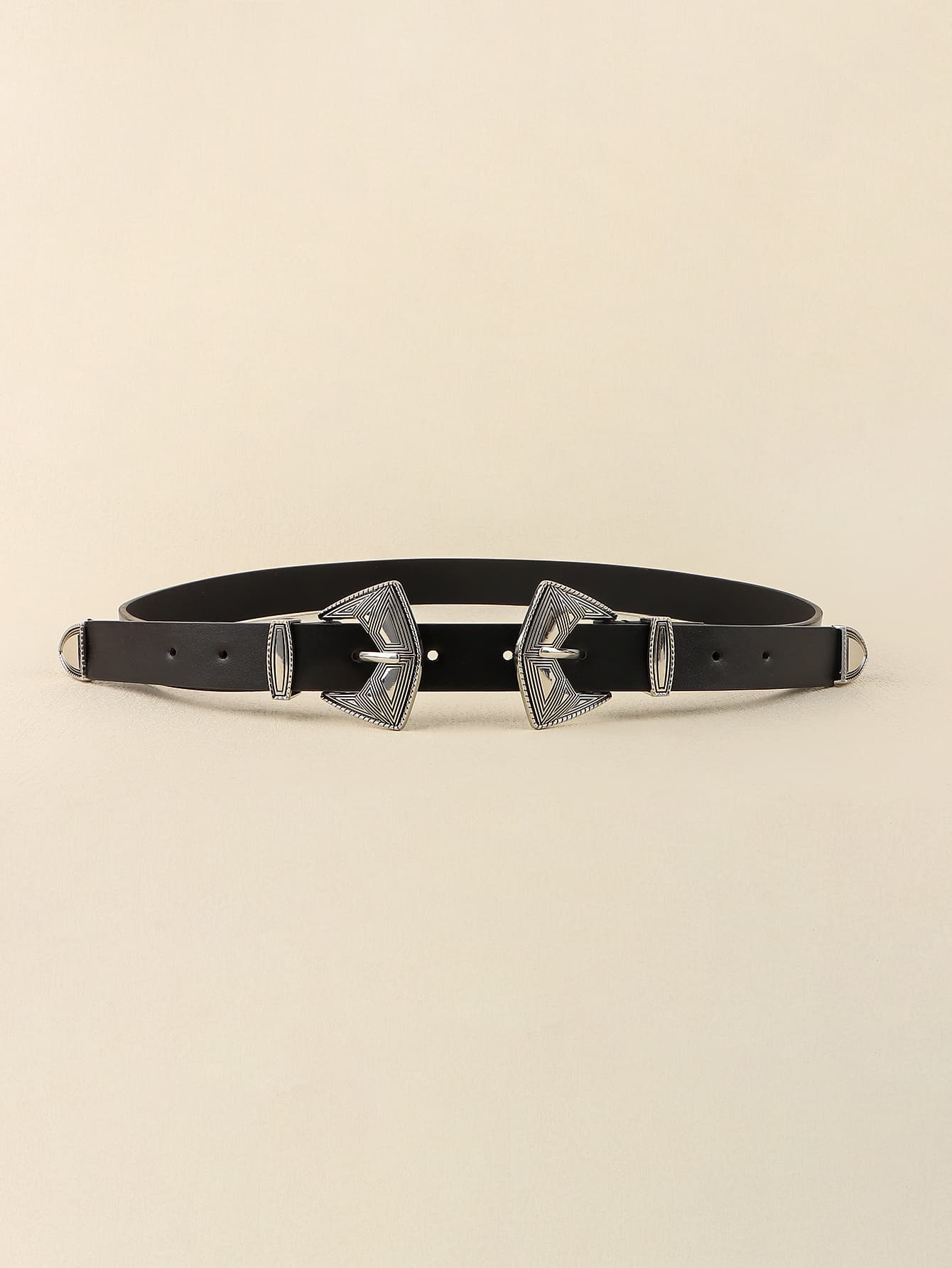 Double Buckle PU Leather Belt - Body By J'ne