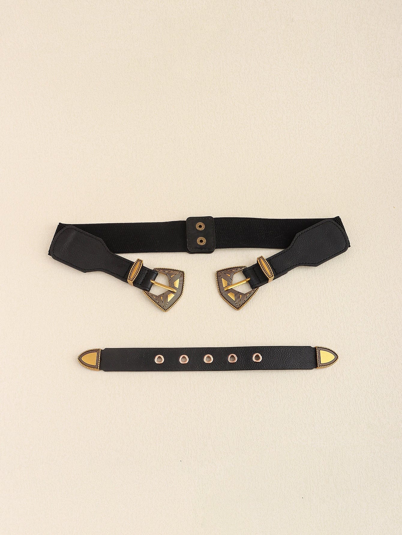 Double Buckle PU Leather Belt - Body By J'ne