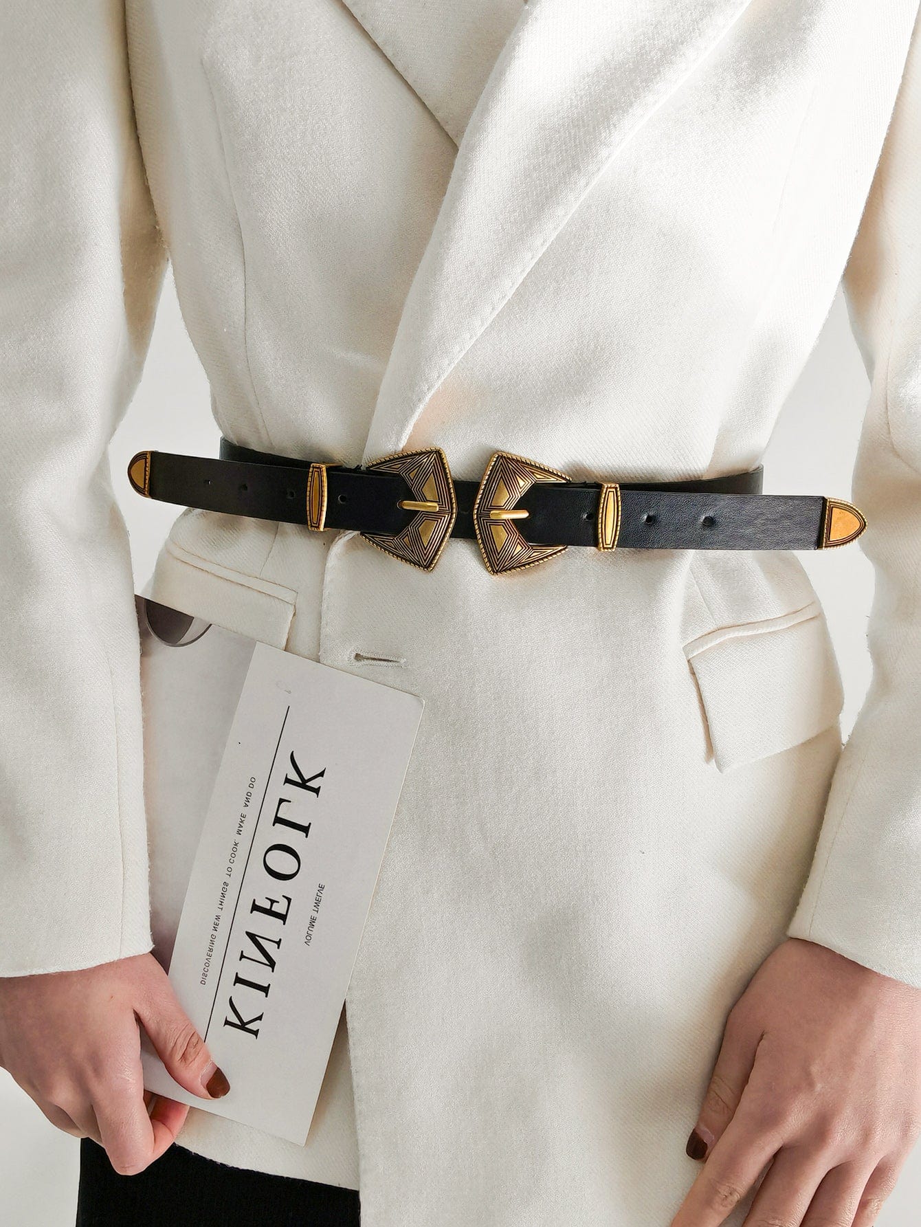 Double Buckle PU Leather Belt - Body By J'ne