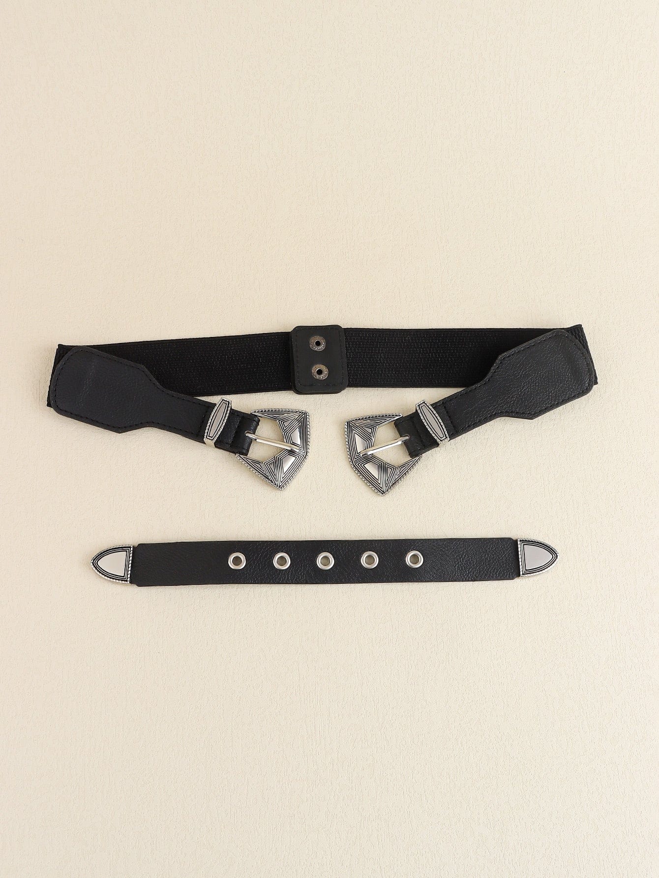 Double Buckle PU Leather Belt - Body By J'ne