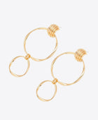 Double Hoop Zinc Alloy Drop Earrings - Body By J'ne