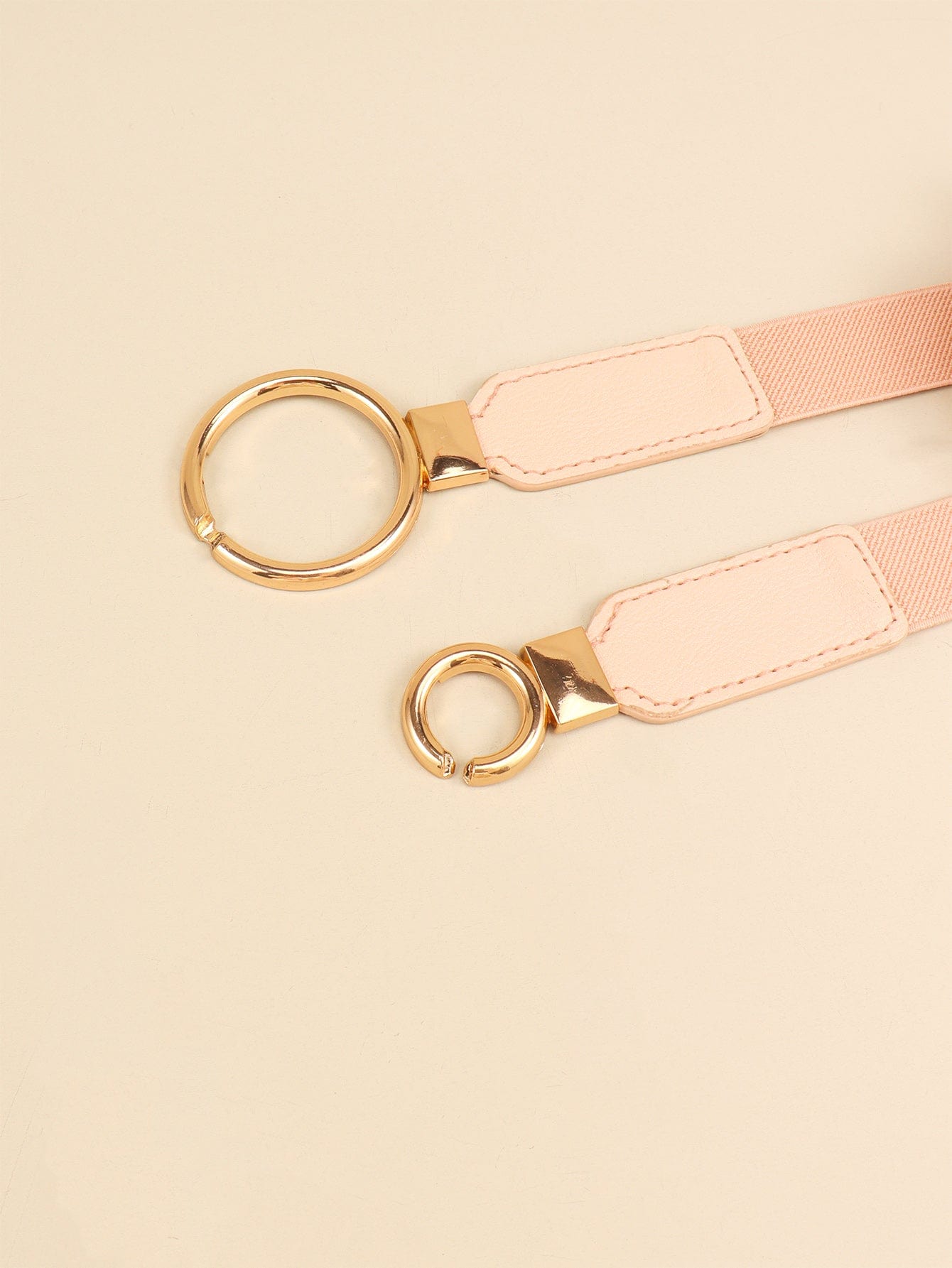 Double Ring Buckle Elastic PU Belt - Body By J'ne
