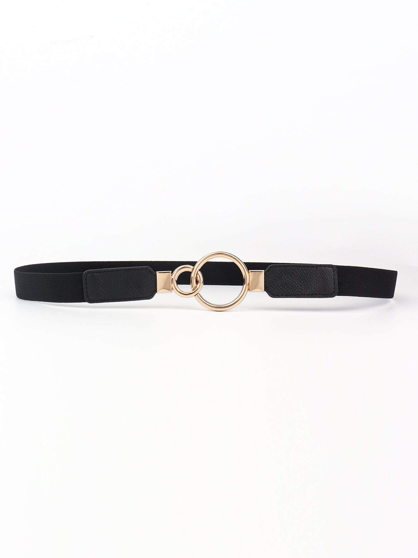 Double Ring Buckle Elastic PU Belt - Body By J'ne