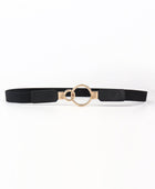 Double Ring Buckle Elastic PU Belt - Body By J'ne