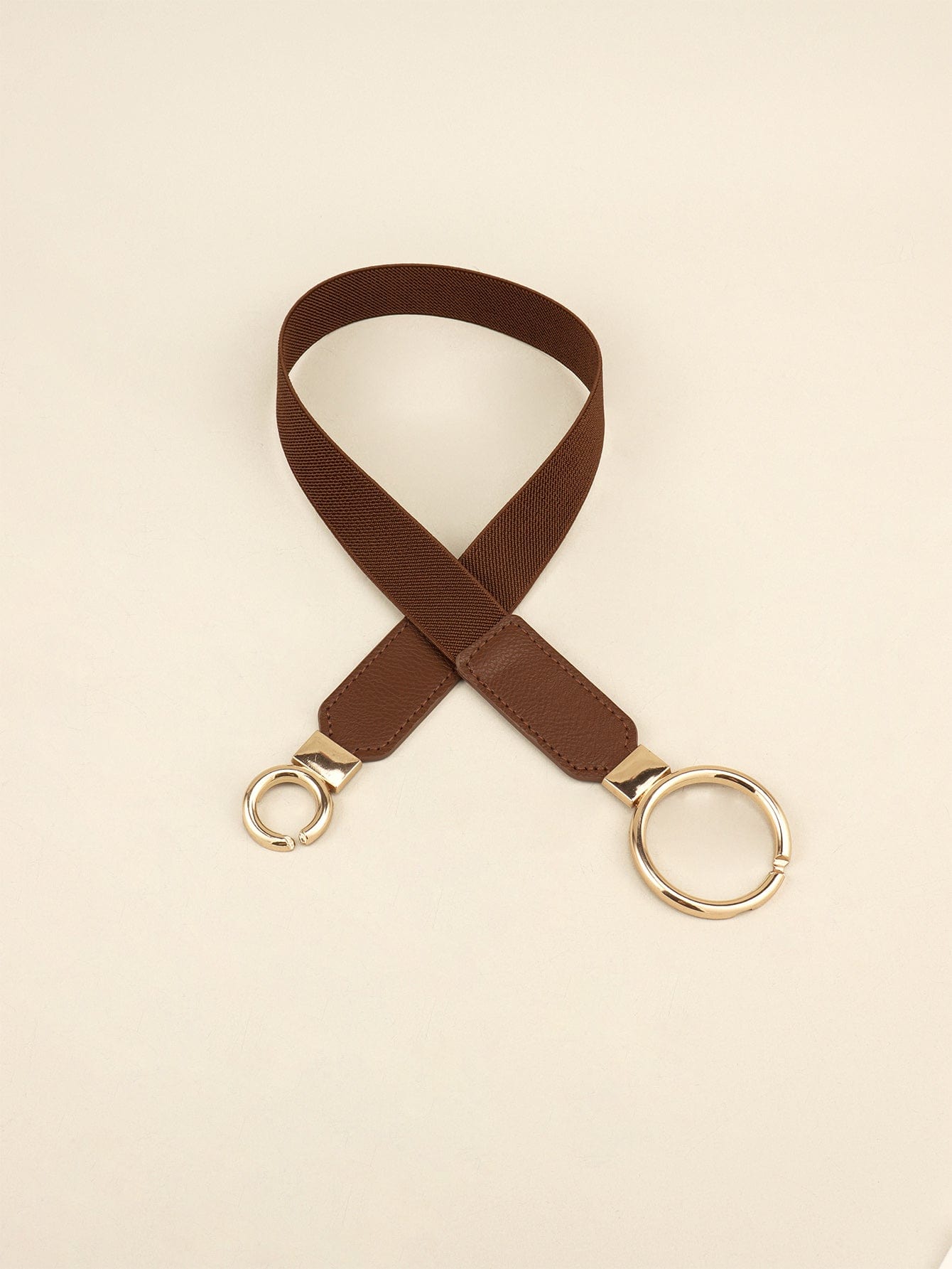 Double Ring Buckle Elastic PU Belt - Body By J'ne