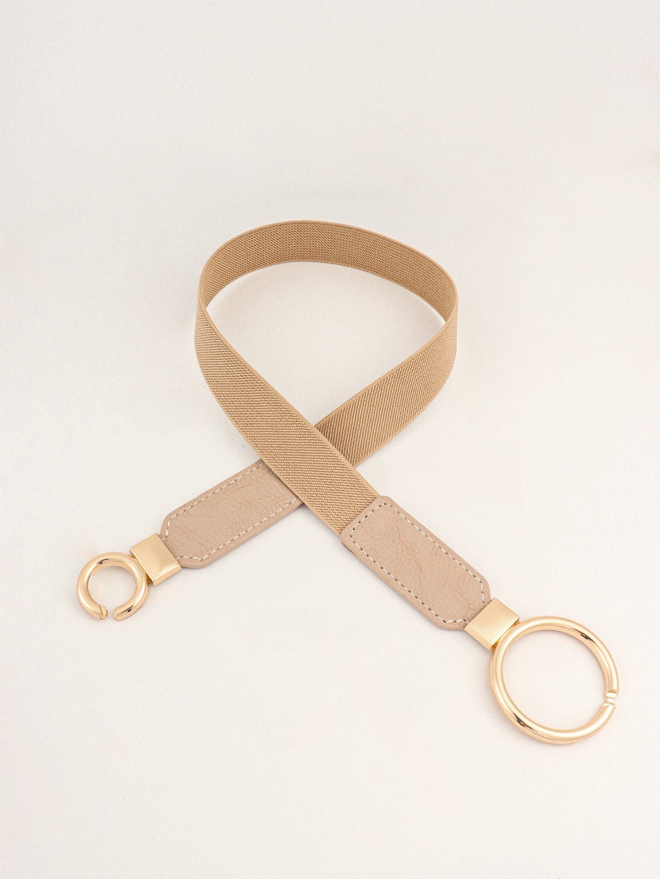 Double Ring Buckle Elastic PU Belt - Body By J'ne