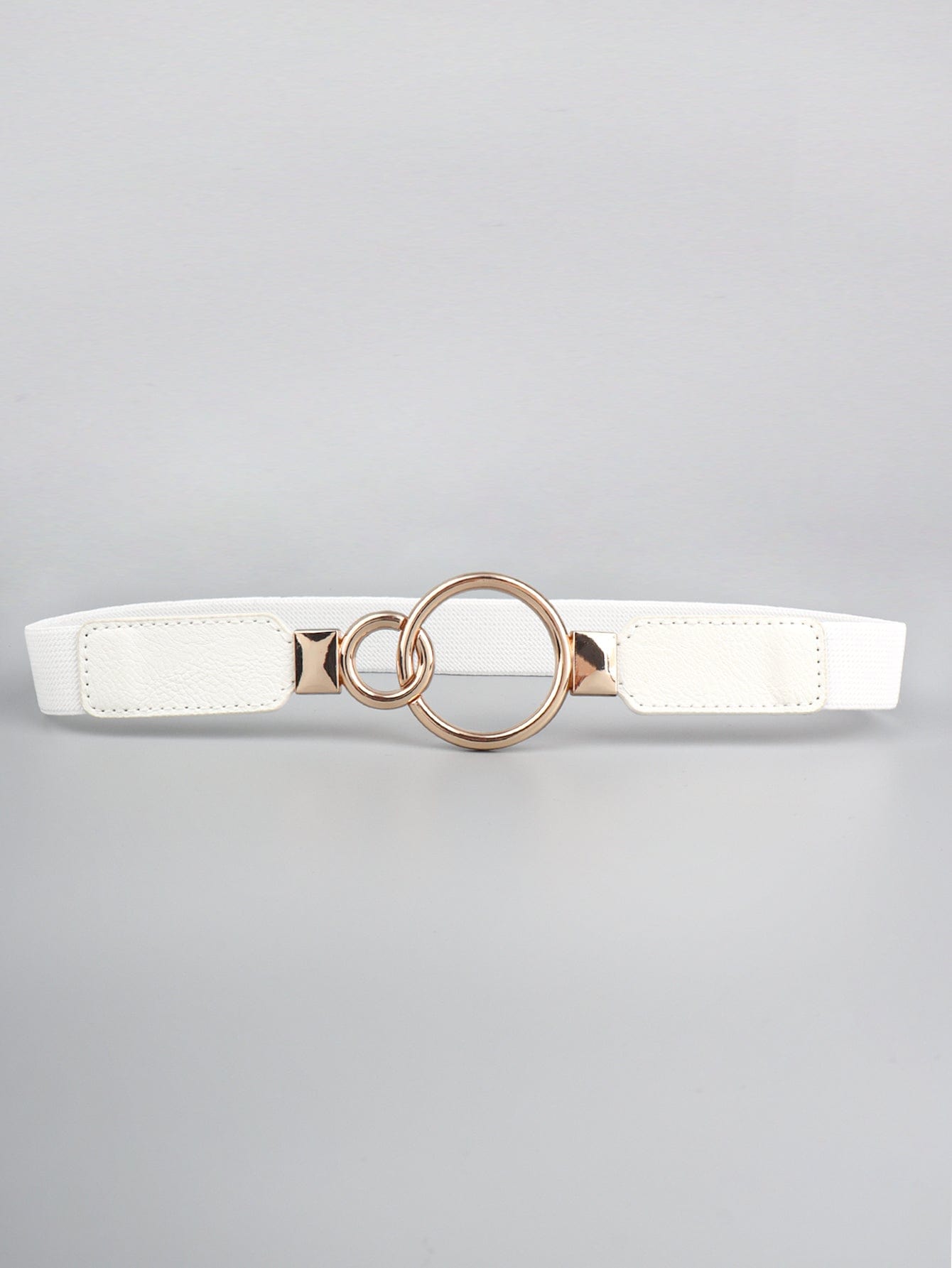 Double Ring Buckle Elastic PU Belt - Body By J'ne