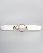 Double Ring Buckle Elastic PU Belt - Body By J'ne