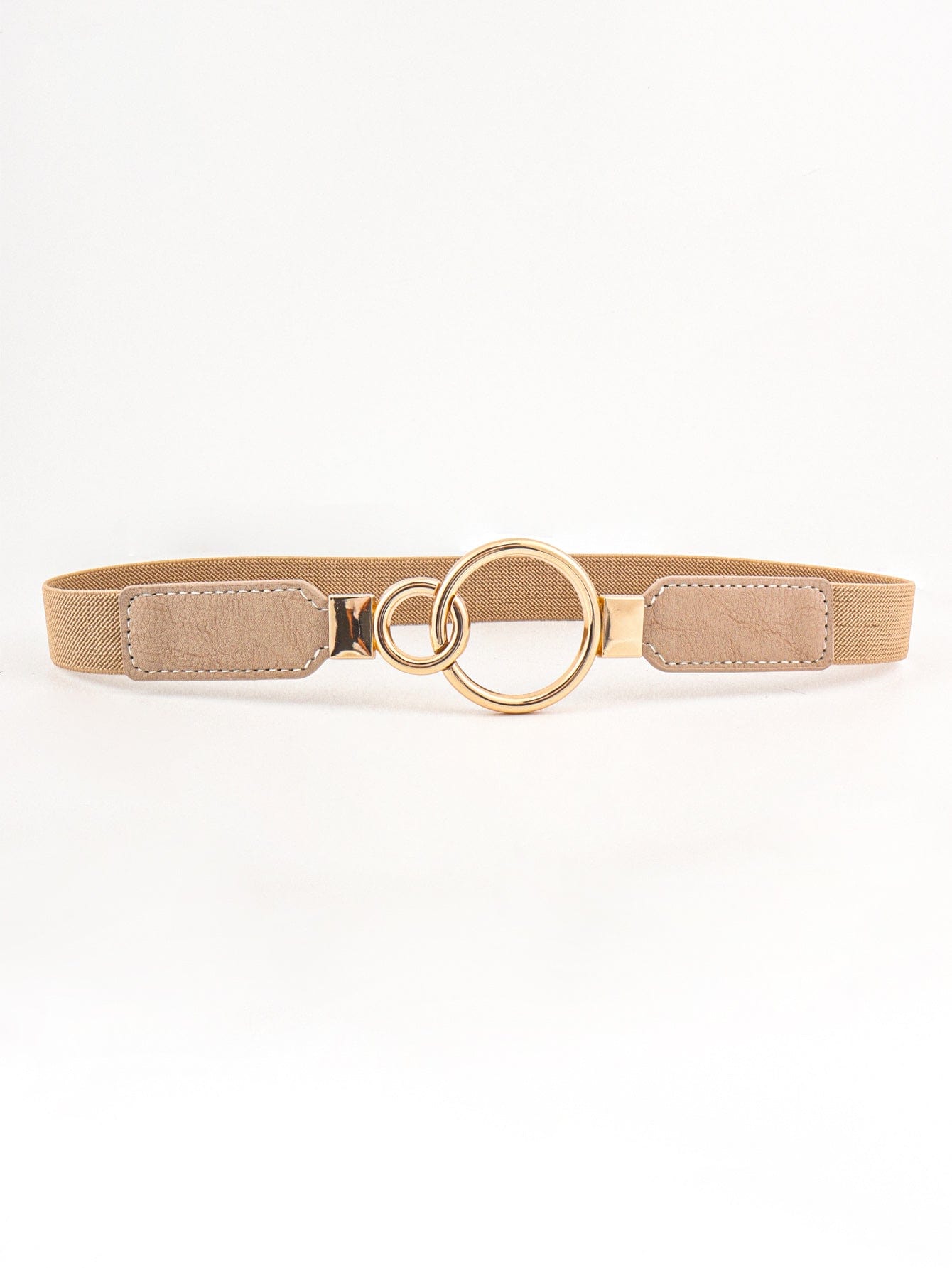 Double Ring Buckle Elastic PU Belt - Body By J'ne