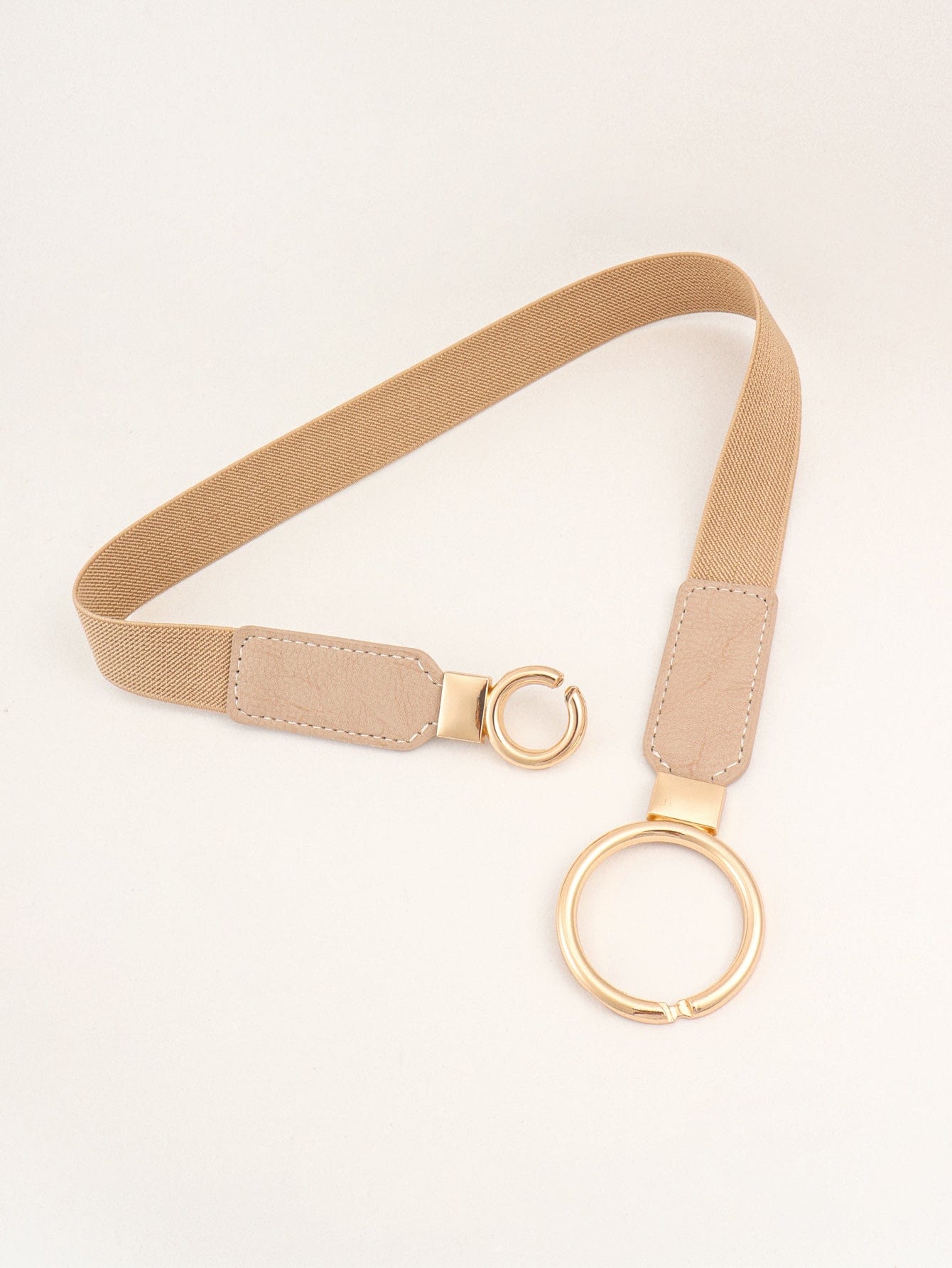 Double Ring Buckle Elastic PU Belt - Body By J'ne