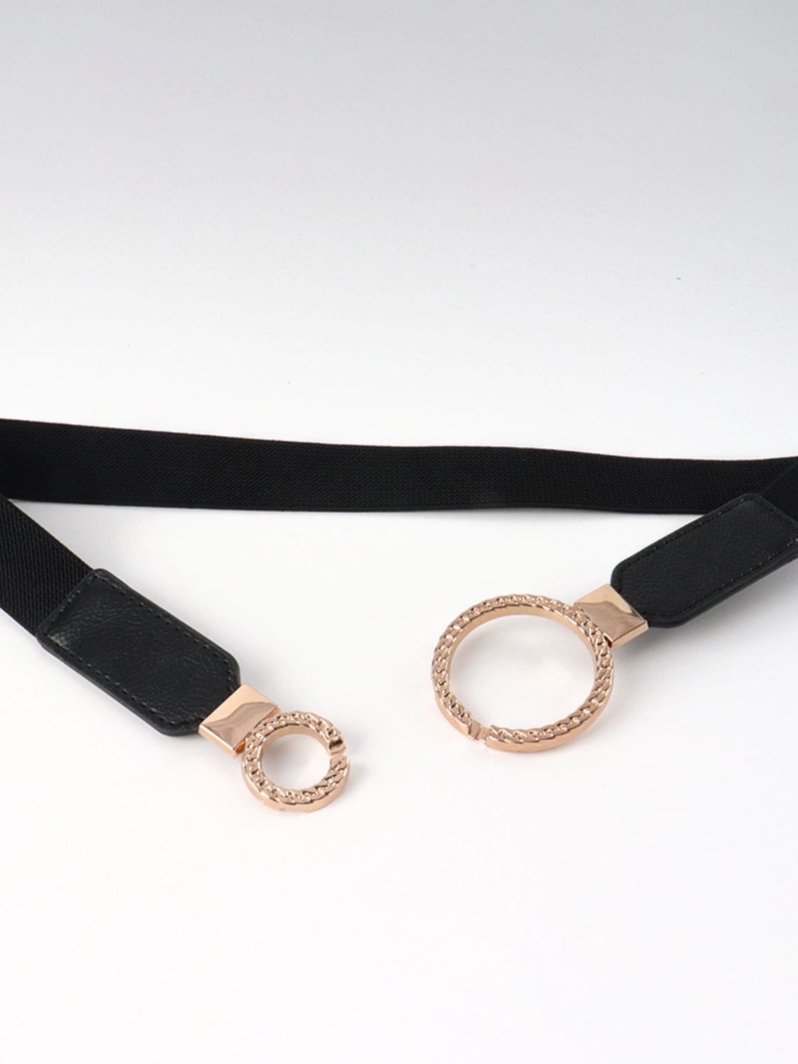 Double Ring Buckle Elastic PU Belt - Body By J'ne