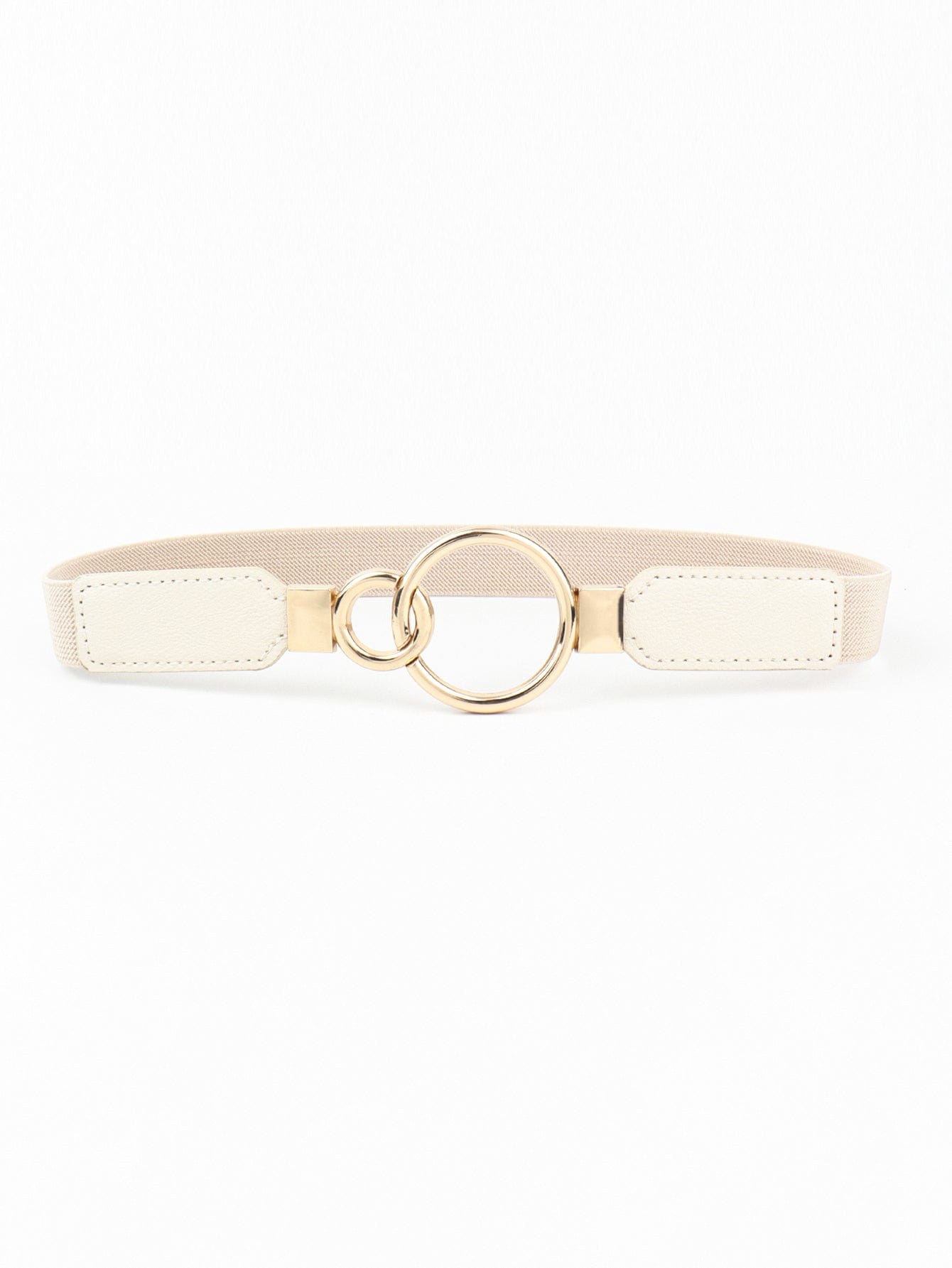 Double Ring Buckle Elastic PU Belt - Body By J'ne