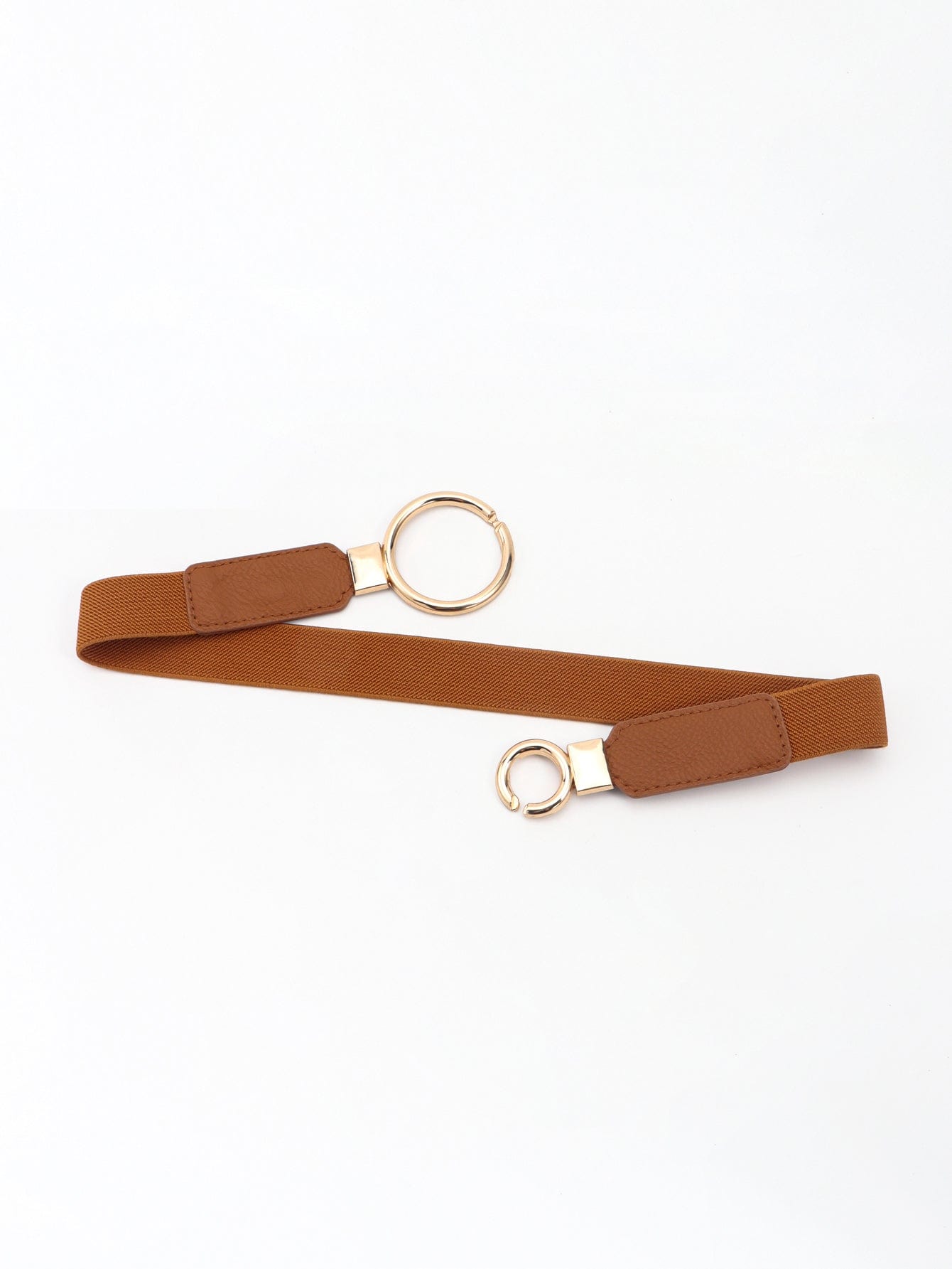 Double Ring Buckle Elastic PU Belt - Body By J'ne