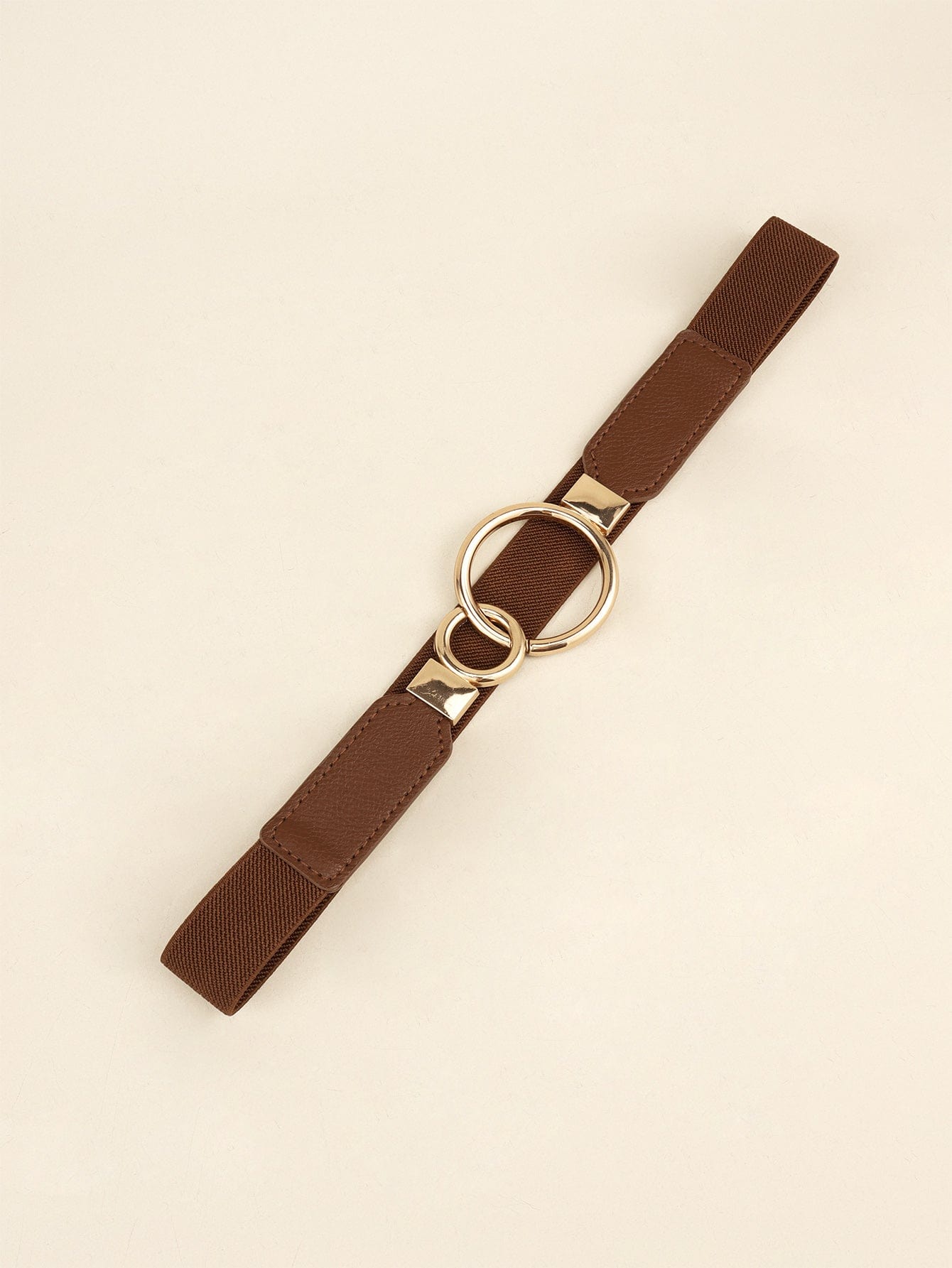 Double Ring Buckle Elastic PU Belt - Body By J'ne