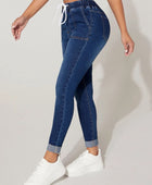 Drawstring Cropped Jeans - Body By J'ne