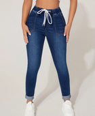 Drawstring Cropped Jeans - Body By J'ne