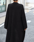 Dropped Shoulder Long Sleeve Cardigan with Pocket - Body By J'ne