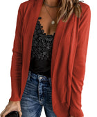 Long Sleeve Ribbed Hem Open Front Longline Cardigan - Body By J'ne