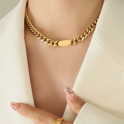18K Gold-Plated Chain Necklace - Body By J'ne