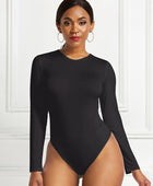 Round Neck Long Sleeve Bodysuit - Body By J'ne