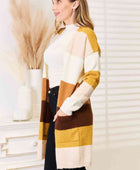 Color Block Dropped Shoulder Cardigan - Body By J'ne