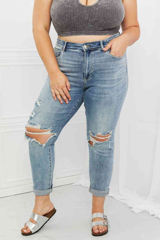 Malia Full Size Mid Rise Boyfriend Jeans - Body By J'ne