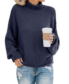 Turtleneck Dropped Shoulder Sweater - Body By J'ne