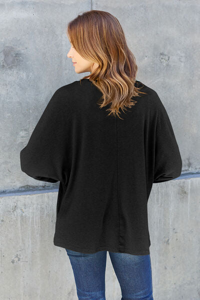 Full Size Round Neck Long Sleeve T-Shirt - Body By J'ne