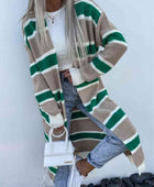 Striped Open Front Longline Cardigan - Body By J'ne