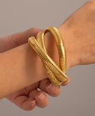 Triple Intertwined Snake Stretch Bracelet - Body By J'ne