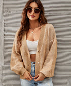 V-Neck Dropped Shoulder Cardigan - Body By J'ne