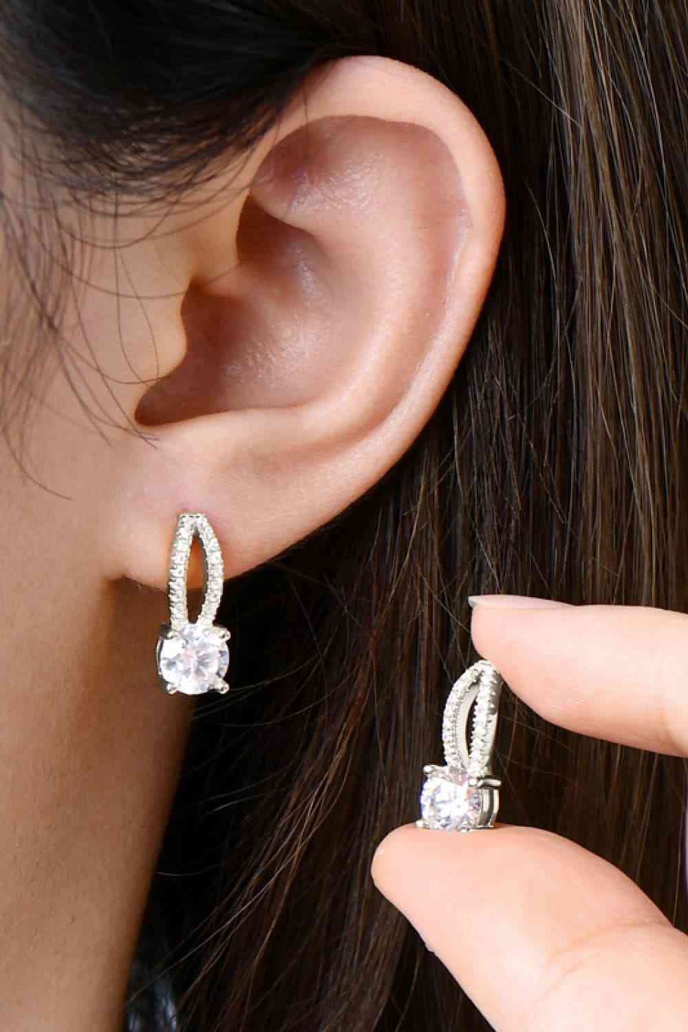 1 Carat Moissanite 925 Sterling Silver Earrings - Body By J'ne