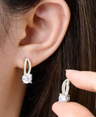 1 Carat Moissanite 925 Sterling Silver Earrings - Body By J'ne