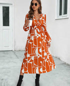 Surplice Neck Long Sleeve Midi Dress - Body By J'ne