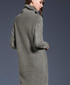 Woven Right Full Size Mixed Knit Cowl Neck Dropped Shoulder Sweater Dress - Body By J'ne