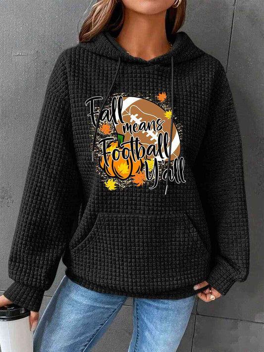 FALL MEANS FOOTBALL Y'ALL Graphic Hoodie - Body By J'ne