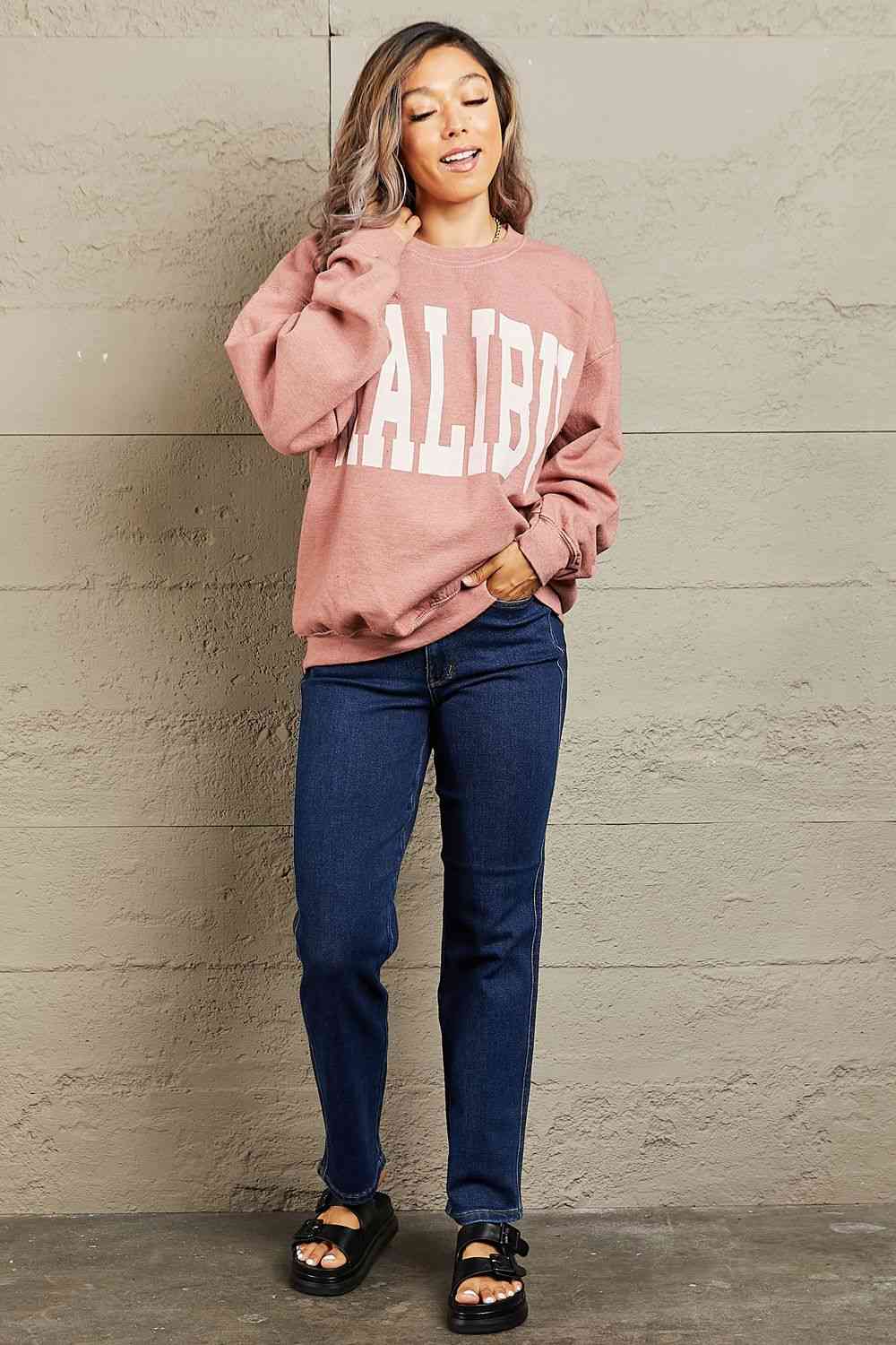 “Malibu" Oversized Crewneck Sweatshirt - Body By J'ne