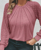 Heathered Round Neck Long Sleeve T-Shirt - Body By J'ne