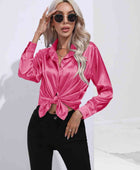 Collared Neck Buttoned Long Sleeve Shirt - Body By J'ne