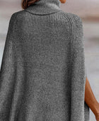 Turtleneck Dolman Sleeve Poncho - Body By J'ne