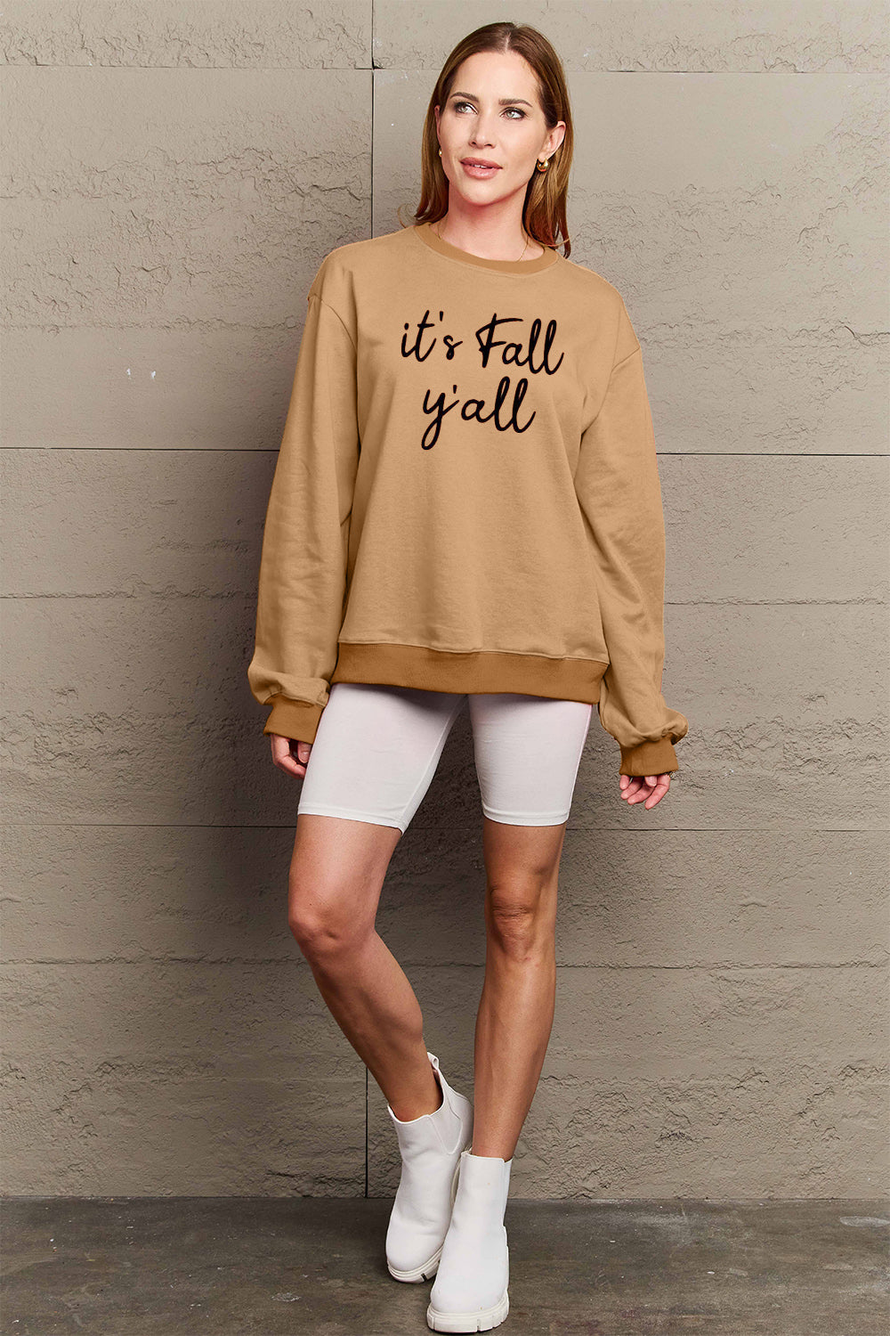 Full Size IT'S FALL Y'ALL Graphic Sweatshirt - Body By J'ne