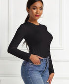 Round Neck Long Sleeve Bodysuit - Body By J'ne