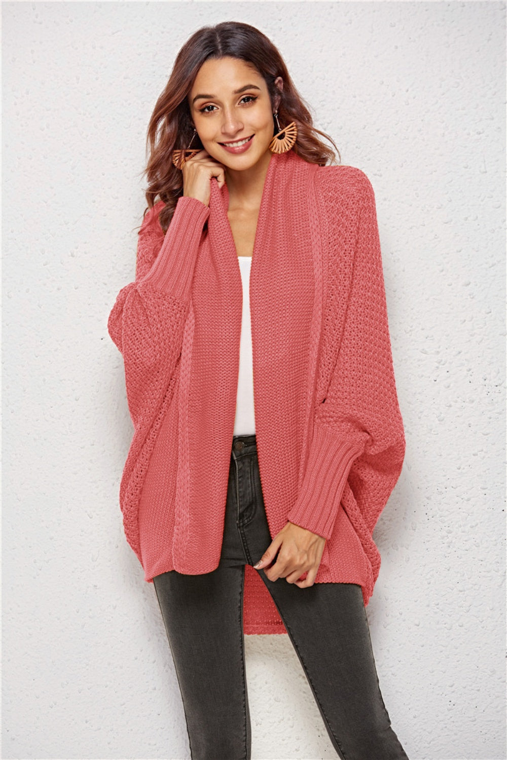 Open Front Batwing Sleeve Cardigan - Body By J'ne