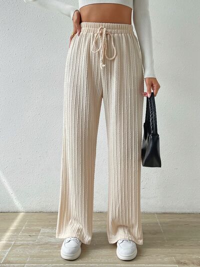 Drawstring Wide Leg Pants - Body By J'ne